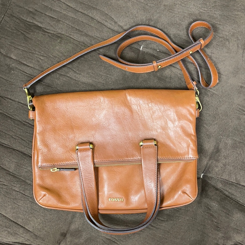 Fossil Memoir Anthology Crossbody Leather Tote